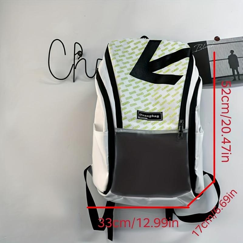 Casual Large Capacity Zipper Backpack Niche Pattern Storage Rucksack