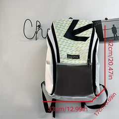 Casual Large Capacity Zipper Backpack Niche Pattern Storage Rucksack