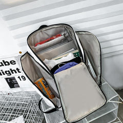 Casual Large Capacity Zipper Backpack Niche Pattern Storage Rucksack