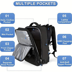 Large Capacity Travel Backpack Waterproof Laptop Daypack