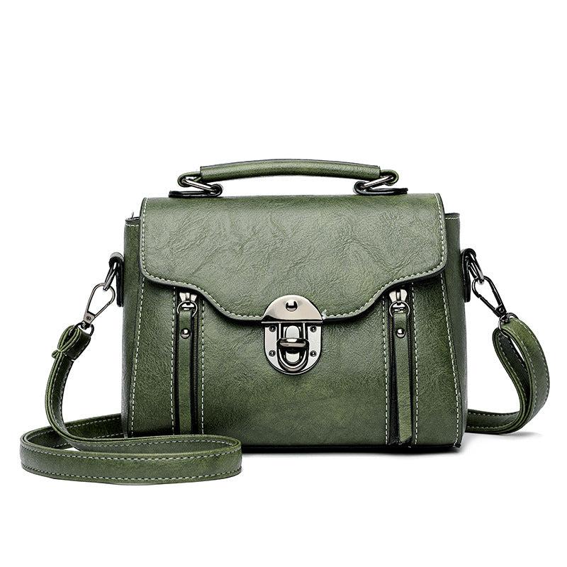 Retro Style Crossbody Bag with Buckle Decor