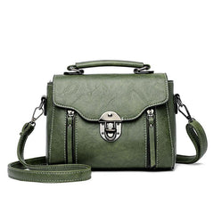 Retro Style Crossbody Bag with Buckle Decor