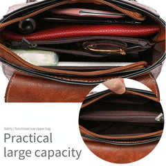 Retro Style Crossbody Bag with Buckle Decor