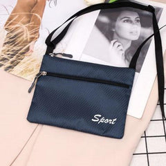 Casual Sports Crossbody Bag Waterproof Zipper Square Purse
