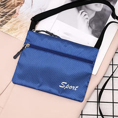Casual Sports Crossbody Bag Waterproof Zipper Square Purse