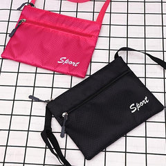 Casual Sports Crossbody Bag Waterproof Zipper Square Purse