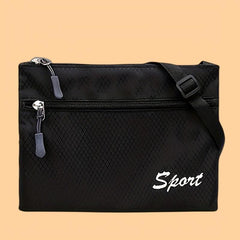 Casual Sports Crossbody Bag Waterproof Zipper Square Purse