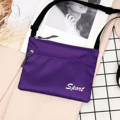 Casual Sports Crossbody Bag Waterproof Zipper Square Purse