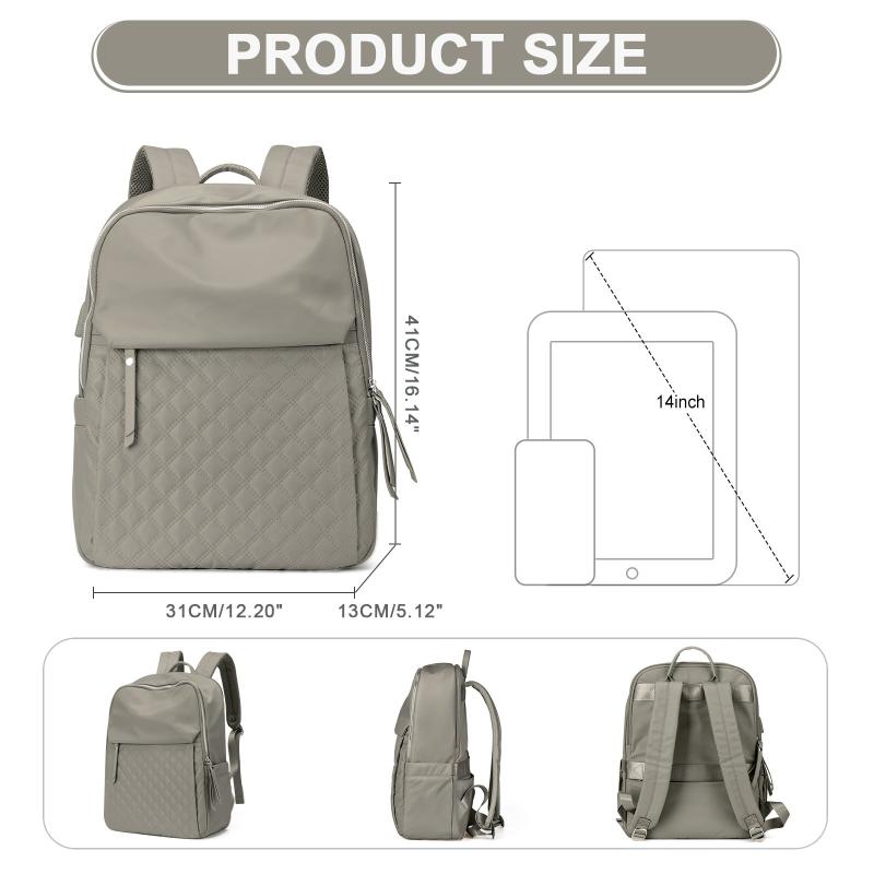 Argyle Pattern Backpack Preppy School Bag Daypack