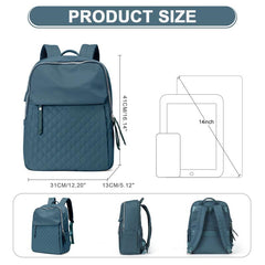 Argyle Pattern Backpack Preppy School Bag Daypack