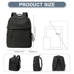 Argyle Pattern Backpack Preppy School Bag Daypack