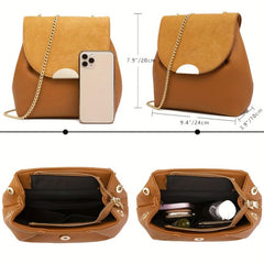 Retro Bucket Crossbody Bag Chain Shoulder Bag Drawstring Purse