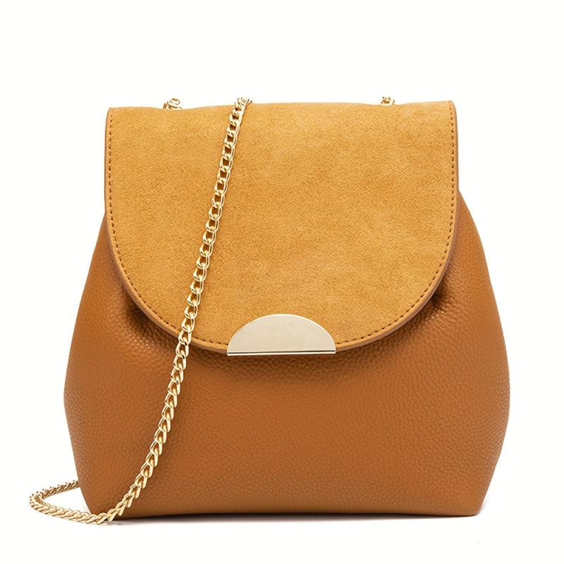 Retro Bucket Crossbody Bag Chain Shoulder Bag Drawstring Purse