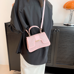 Rivets Decor Crossbody Bag Small Stylish Flap Handbag
