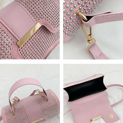 Rivets Decor Crossbody Bag Small Stylish Flap Handbag
