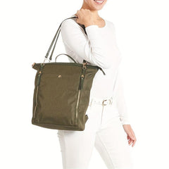Minimalist Casual Zipper Backpack Solid Rucksack Women's Travel Bag