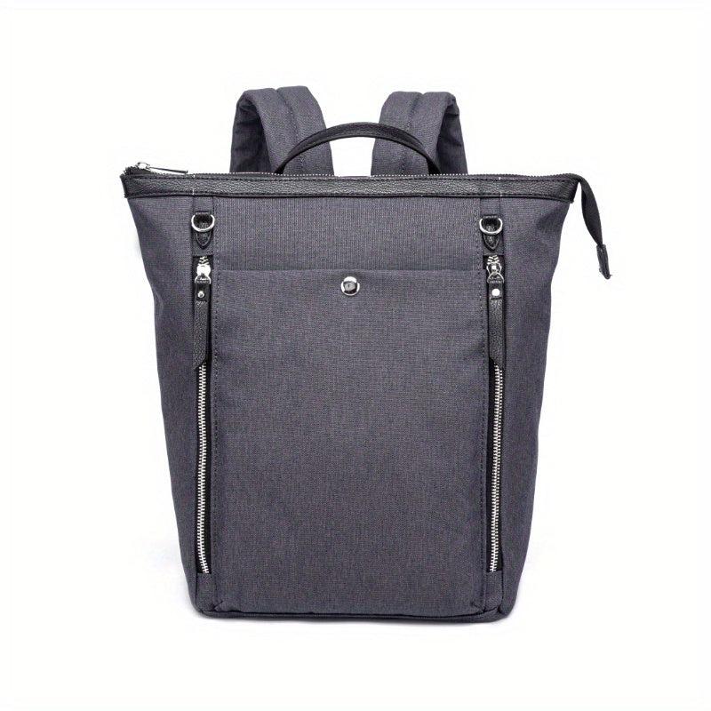 Minimalist Casual Zipper Backpack Solid Rucksack Women's Travel Bag