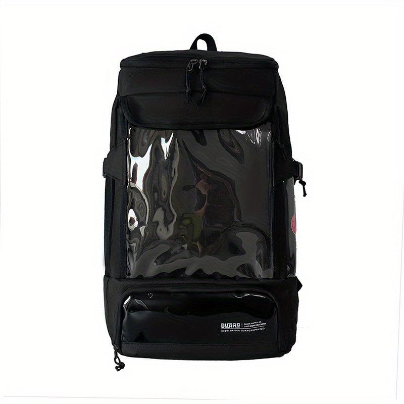 Large Travel Storage Backpack with Front Transparent Pocket