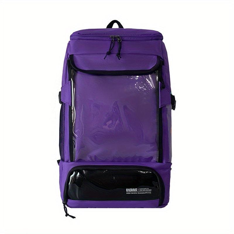 Large Travel Storage Backpack with Front Transparent Pocket