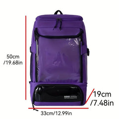 Large Travel Storage Backpack with Front Transparent Pocket