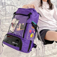Large Travel Storage Backpack with Front Transparent Pocket