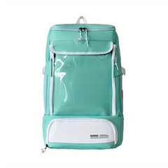 Large Travel Storage Backpack with Front Transparent Pocket