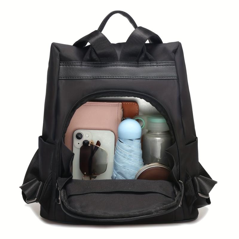 Minimalist Solid Backpack All Match Travel Storage Daypack For Women