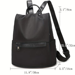 Minimalist Solid Backpack All Match Travel Storage Daypack For Women