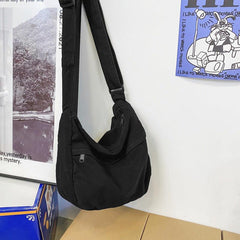 Japanese Style Canvas Messenger Bag Large Capacity Shoulder Bag