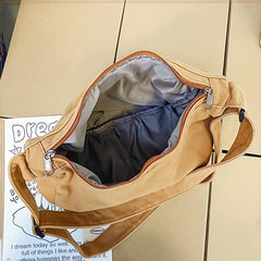 Japanese Style Canvas Messenger Bag Large Capacity Shoulder Bag