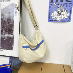 Japanese Style Canvas Messenger Bag Large Capacity Shoulder Bag