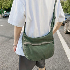 Japanese Style Canvas Messenger Bag Large Capacity Shoulder Bag