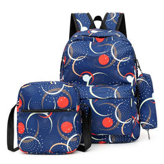 3PCS Large Capacity Backpack Set Preppy Back To School Daypack Travel Knapsack