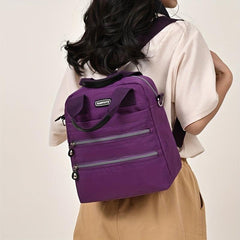 Adjustable Strap Zipper Backpack Top Handle Handbag