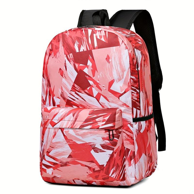 Graffiti Geometric Pattern Backpack School Bag