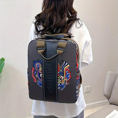 Women's Anti Theft Backpack Large Capacity Print Shoulder Bag