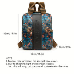 Women's Anti Theft Backpack Large Capacity Print Shoulder Bag