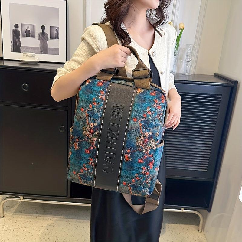 Women's Anti Theft Backpack Large Capacity Print Shoulder Bag
