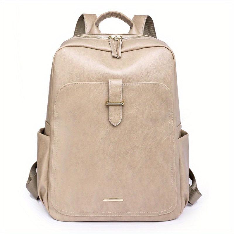Vintage Solid Backpack All Match Travel Storage Rucksack Women's Classic Daypack