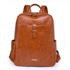 Vintage Solid Backpack All Match Travel Storage Rucksack Women's Classic Daypack