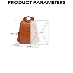 Vintage Solid Backpack All Match Travel Storage Rucksack Women's Classic Daypack