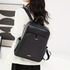 Vintage Solid Backpack All Match Travel Storage Rucksack Women's Classic Daypack