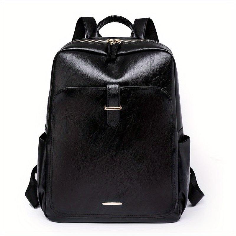 Vintage Solid Backpack All Match Travel Storage Rucksack Women's Classic Daypack