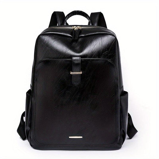 Vintage Solid Backpack All Match Travel Storage Rucksack Women's Classic Daypack