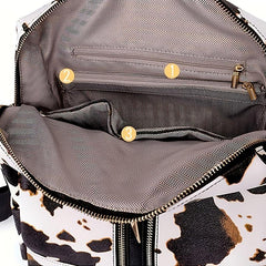 2Pcs Leopard Print Backpack and Shoulder Bag Set