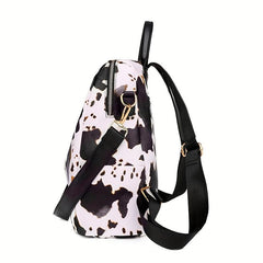 2Pcs Leopard Print Backpack and Shoulder Bag Set