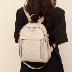 Quilted Convertible Backpack Purse Anti Theft Daypack