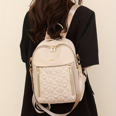 Quilted Convertible Backpack Purse Anti Theft Daypack