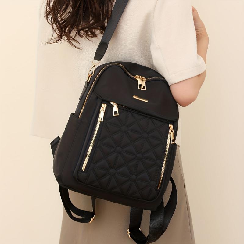 Quilted Convertible Backpack Purse Anti Theft Daypack