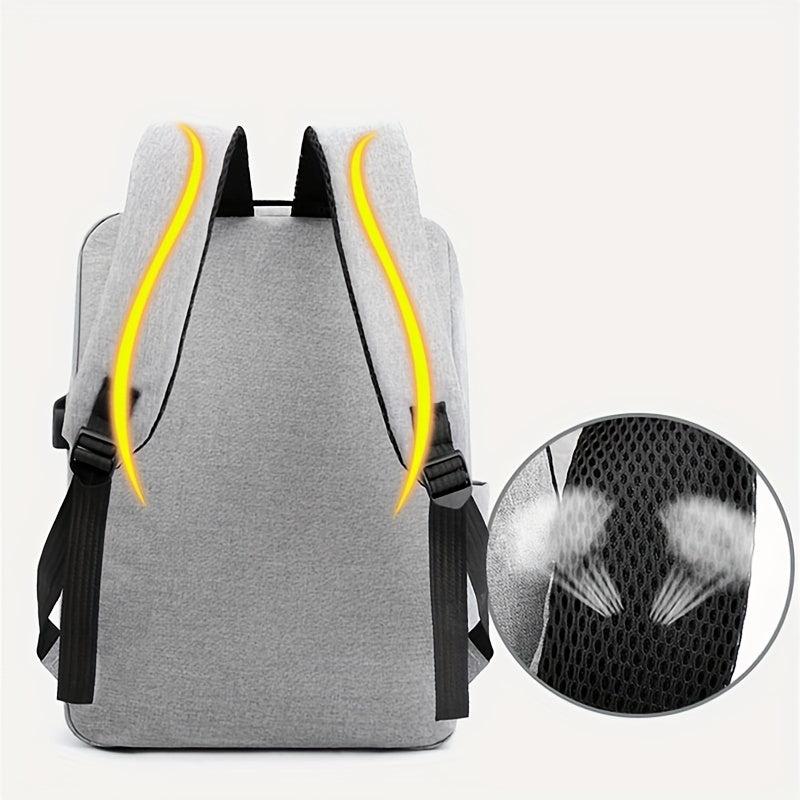3 Pcs Casual Backpack Set w/ Crossbody Bag & Clutch for Work & Travel